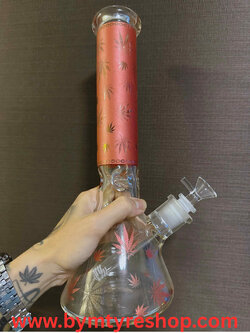 Glass Red Maple 36(cm.)