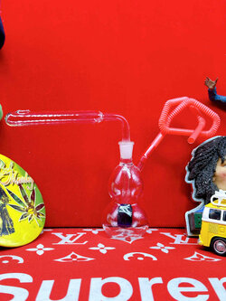 Set Glass Blue Percolator + Diving Car Cup (14)