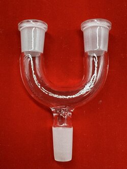 Adaptor Two Ways Cup Glass Dab Red Cup (Female 14.5mm.)(9)