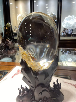 ก้อนหินฮวงจุ้ยอัญมณีควอตซ์แฟนธอมใสธรรมชาติ