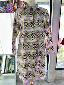 ชุดเดรส คอปก บาติก