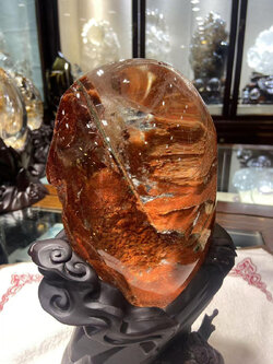 หินฮวงจุ้ยอัญมณีควอตซ์ไฟแฟนธอมสีแดง 🔴💎