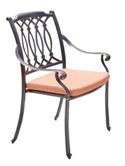 High end bistro cast aluminum chair metal dining leisure outdoor garden furniture