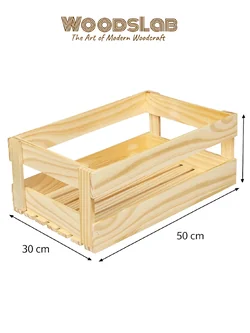 ลังไม้สน รุ่น LM2 – ลังไม้ใส่ผลไม้ กล่องไม้ใส่ของ ขนาด 30×50×19 cm
