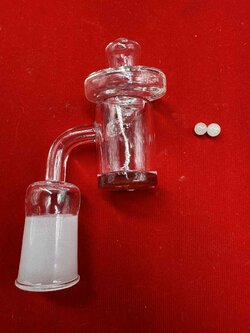 Adaptor Cup Dab+Cab+Double Marbles Glass Dab Cup (Female14.5mm.)(11)