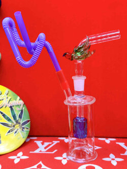 Set Glass O Blue Percolator + Bird Premium Cup (6)