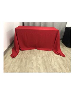 ผ้าคลุมโต๊ะแบบปล่อยชาย ขนาด 1.2 เมตร ไม่สกรีนโลโก้ - สีแดง