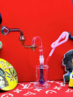 Set Glass Blue Percolator + Diamond Premium Cup (12)