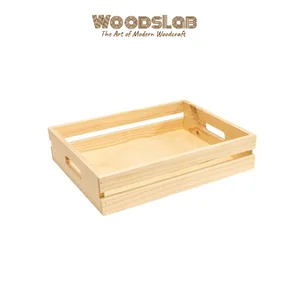 ลังไม้สน รุ่น LM14R | ลังไม้ฝาเปิดเรียบ สไตล์มินิมอล สำหรับจัดเก็บและตกแต่งบ้าน