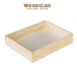 ถาดไม้สนแท้ รุ่น LM4 ถาดไม้ธรรมชาติ สำหรับตกแต่งบ้านและร้านกาแฟ