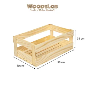 ลังไม้สน รุ่น LM2 – ลังไม้ใส่ผลไม้ กล่องไม้ใส่ของ ขนาด 30×50×19 cm