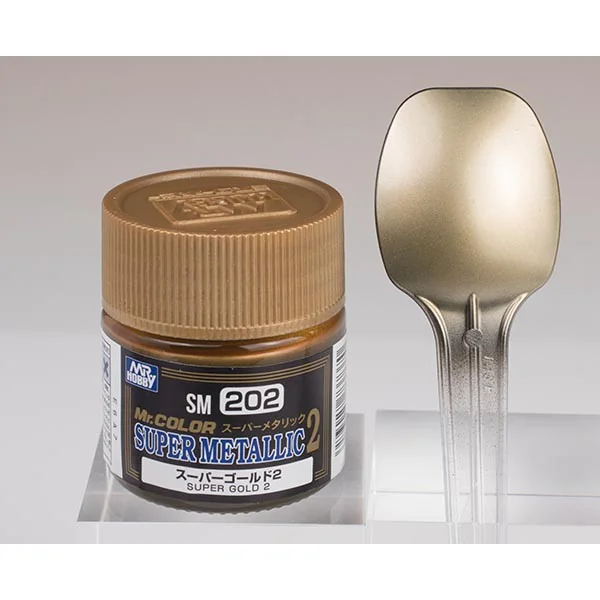 Mr.Hobby MR.COLOR SUPER MATALLIC 2 SM202 Super Gold 2 4973028737370 (สี) Mr.Hobby MR.COLOR SUPER MATALLIC 2 SM202 Super Gold 2 4973028737370 (สี)