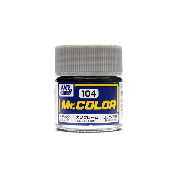 Mr.Hobby Mr.Color C104 Gun Chrome Metallic Gloss (10ml) 4973028635447 (สี) Mr.Hobby Mr.Color C104 Gun Chrome Metallic Gloss (10ml) 4973028635447 (สี)