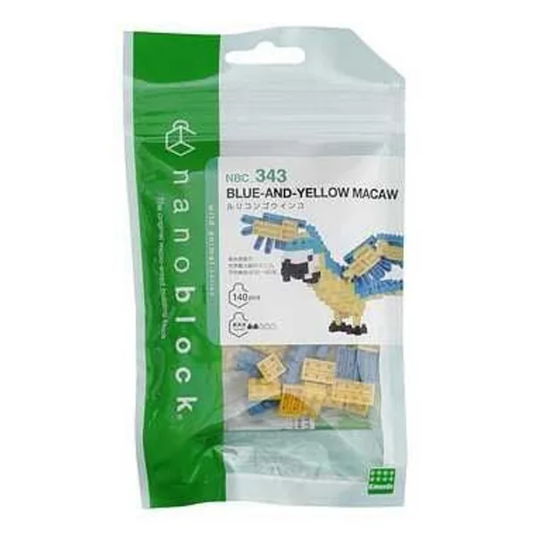 Kawada nanoblock NBC_343 Blue-And-Yellow Macaw 4972825221358 (นาโนบล็อค) Kawada nanoblock NBC_343 Blue-And-Yellow Macaw 4972825221358 (นาโนบล็อค)