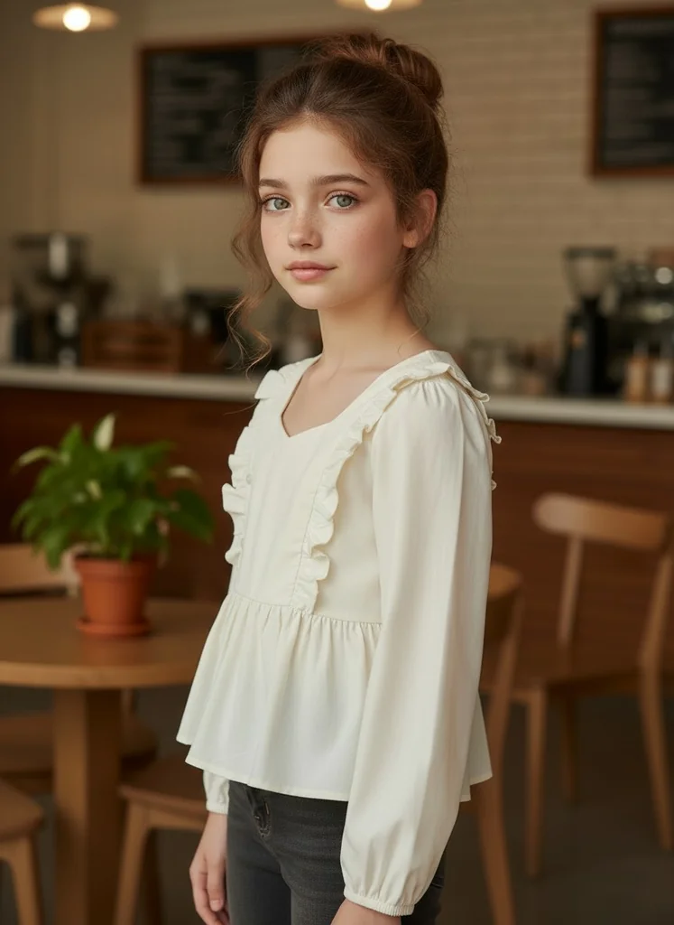 Ruffled Bowback Blouse : สีเหลืองอ่อน - Primrose ลุคหวานละมุน Ruffled Bowback Blouse : สีเหลืองอ่อน - Primrose ลุคหวานละมุน