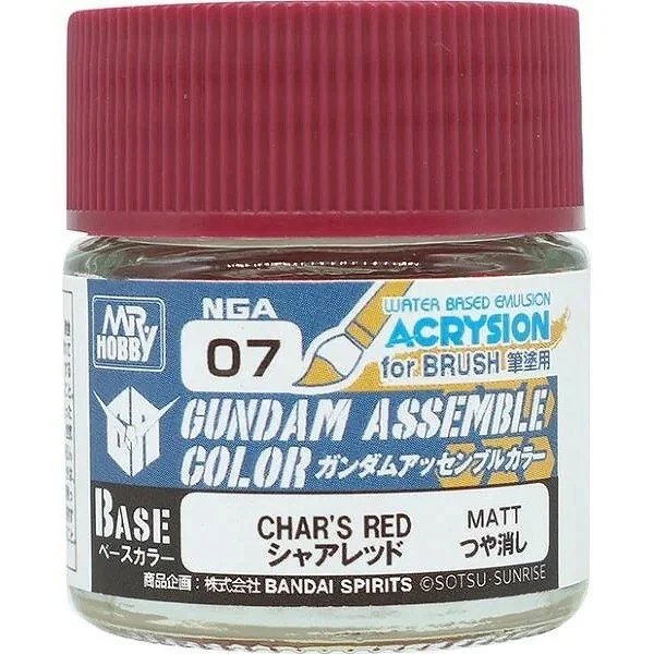 Mr.Hobby Acrysion Brush Gundam Assemble Color NGA07 Char's Red 10ml 4973028434804 (สี) Mr.Hobby Acrysion Brush Gundam Assemble Color NGA07 Char's Red 10ml 4973028434804 (สี)