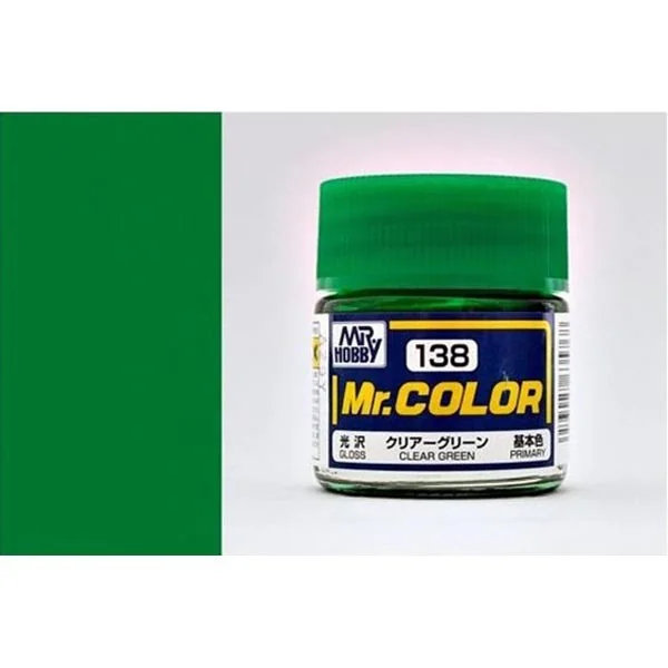 Mr.Hobby Mr.Color C138 Clear Green Gloss (10ml) 4973028635768 (สี) Mr.Hobby Mr.Color C138 Clear Green Gloss (10ml) 4973028635768 (สี)
