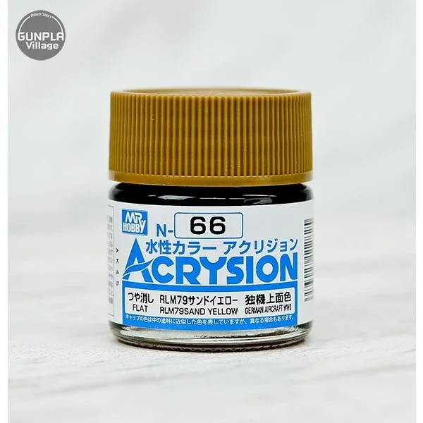 Mr.Hobby MR.ACRYSION COLOR N-66 RLM79 SAND YELLOW 4973028112825 (สี) Mr.Hobby MR.ACRYSION COLOR N-66 RLM79 SAND YELLOW 4973028112825 (สี)