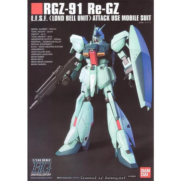 Bandai HG Re-GZ 4573102587787 (Plastic Model) Bandai HG Re-GZ 4573102587787 (Plastic Model)