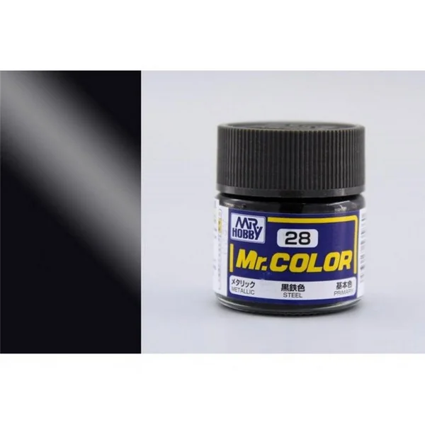 Mr.Hobby Mr.Color C28 Steel Metallic Gloss (10ml) 4973028535860 (สี)