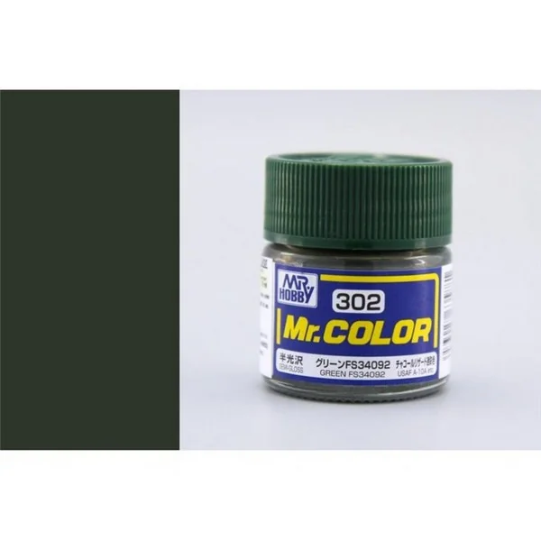 Mr.Hobby Mr.Color C302 Green FS34092 Semi-Gloss (10ml) 4973028635881 (สี) Mr.Hobby Mr.Color C302 Green FS34092 Semi-Gloss (10ml) 4973028635881 (สี)
