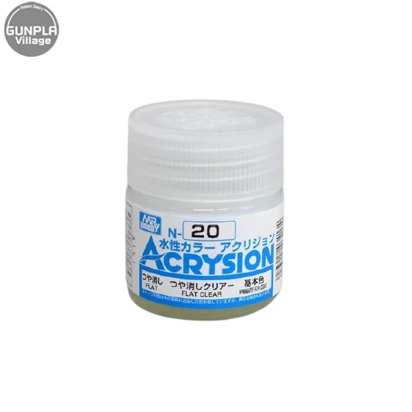 Mr.Hobby MR.ACRYSION COLOR N-20 FLAT CLEAR 4973028034134 (สี) Mr.Hobby MR.ACRYSION COLOR N-20 FLAT CLEAR 4973028034134 (สี)
