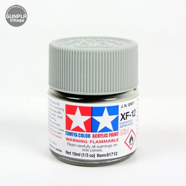Tamiya 81712 Acrylic Mini XF-12 J.N. Grey 45035593 (สี) Tamiya 81712 Acrylic Mini XF-12 J.N. Grey 45035593 (สี)