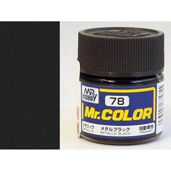 Mr.Hobby Mr.Color C78 Black Metallic Gloss (10ml) 4973028635355 (สี) Mr.Hobby Mr.Color C78 Black Metallic Gloss (10ml) 4973028635355 (สี)