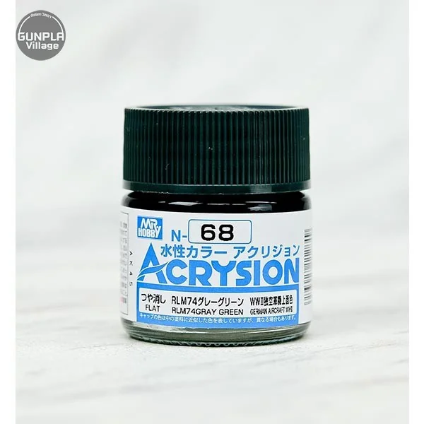 Mr.Hobby MR.ACRYSION COLOR N-68 RLM74 GRAY GREEN 4973028112849 (สี) Mr.Hobby MR.ACRYSION COLOR N-68 RLM74 GRAY GREEN 4973028112849 (สี)