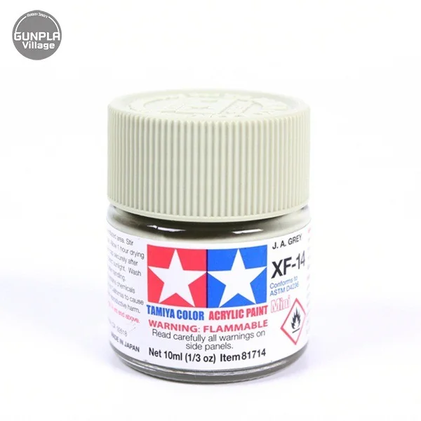 Tamiya 81714 Acrylic Mini XF-14 J.A. Grey 45035616 (สี) Tamiya 81714 Acrylic Mini XF-14 J.A. Grey 45035616 (สี)