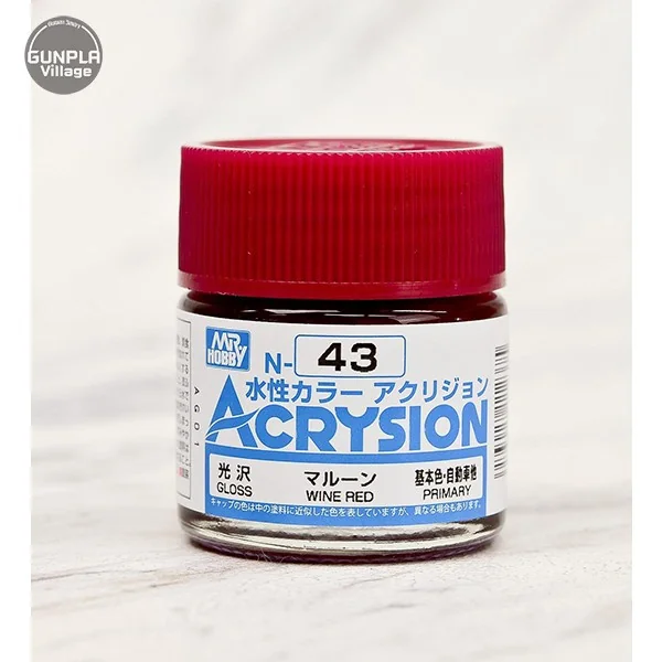 Mr.Hobby MR.ACRYSION COLOR N-43 WINE RED 4973028112375 (สี) Mr.Hobby MR.ACRYSION COLOR N-43 WINE RED 4973028112375 (สี)