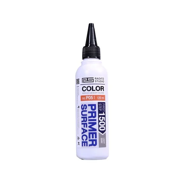Raditz Studio RS P05 Surface Primer Light Gray 1500 120 ml (Surfacer Primer) 8858878800058 (สี) Raditz Studio RS P05 Surface Primer Light Gray 1500 120 ml (Surfacer Primer) 8858878800058 (สี)
