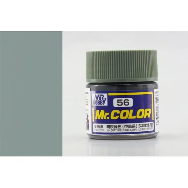 Mr.Hobby Mr.Color C56 IJN Gray Green (Nakajima) Semi-Gloss (10ml) 4973028635133 (สี) Mr.Hobby Mr.Color C56 IJN Gray Green (Nakajima) Semi-Gloss (10ml) 4973028635133 (สี)