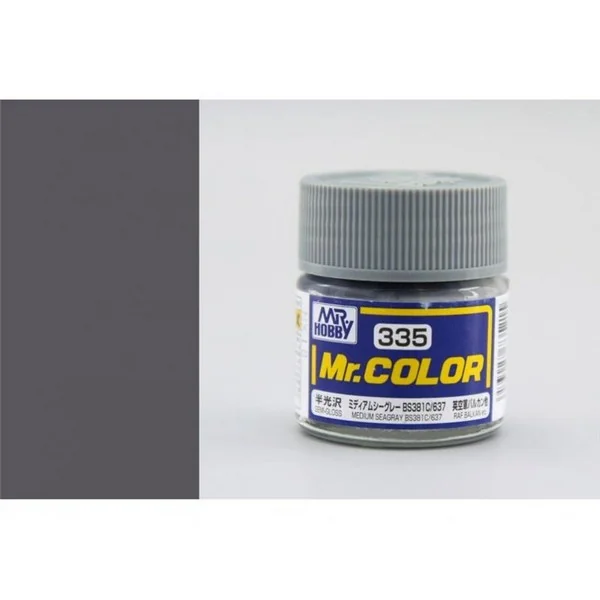 Mr.Hobby Mr.Color C335 Medium Sea Gray BS381C/637 Semi-Gloss (10ml) 4973028735215 (สี) Mr.Hobby Mr.Color C335 Medium Sea Gray BS381C/637 Semi-Gloss (10ml) 4973028735215 (สี)