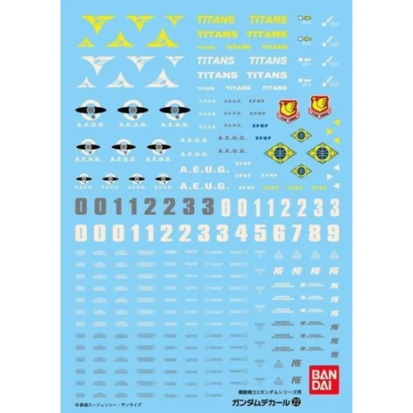 Bandai Decal GD22 MG Multiuse - Zeta 4573102611352 (Decal) Bandai Decal GD22 MG Multiuse - Zeta 4573102611352 (Decal)