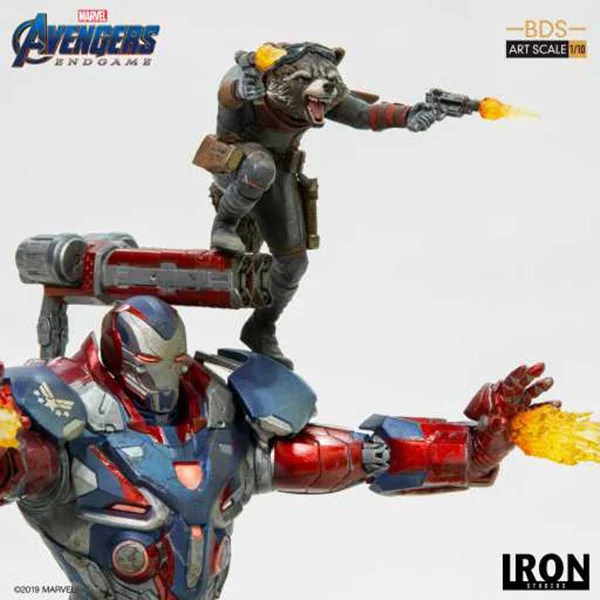 Iron Studios - Iron Patriot and Rocket: Avengers Endgame BDS 1/10Scale 606529899707 (Statue)