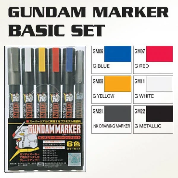 Mr.Hobby Gundam Marker Set GMS-105 (Basic) 4973028516333 4973028505627 (ปากกา) Mr.Hobby Gundam Marker Set GMS-105 (Basic) 4973028516333 4973028505627 (ปากกา)