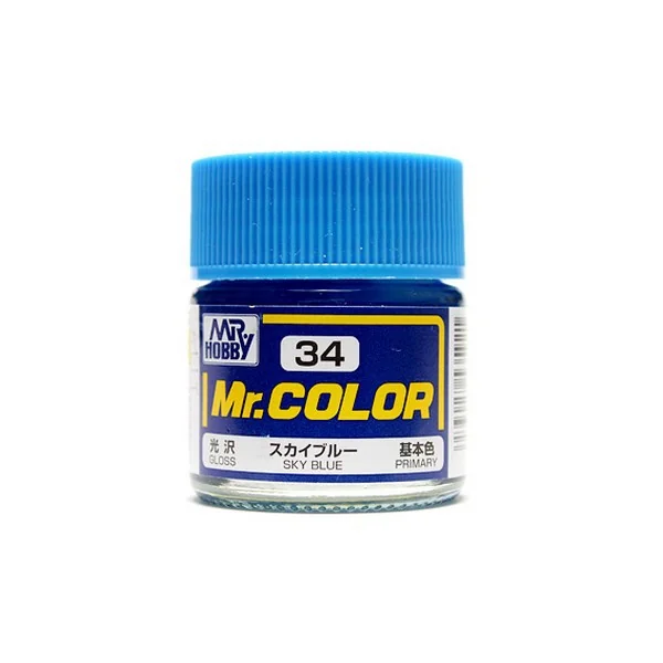 Mr.Hobby Mr.Color C34 Sky Blue Gloss (10ml) 4973028535921 (สี) Mr.Hobby Mr.Color C34 Sky Blue Gloss (10ml) 4973028535921 (สี)