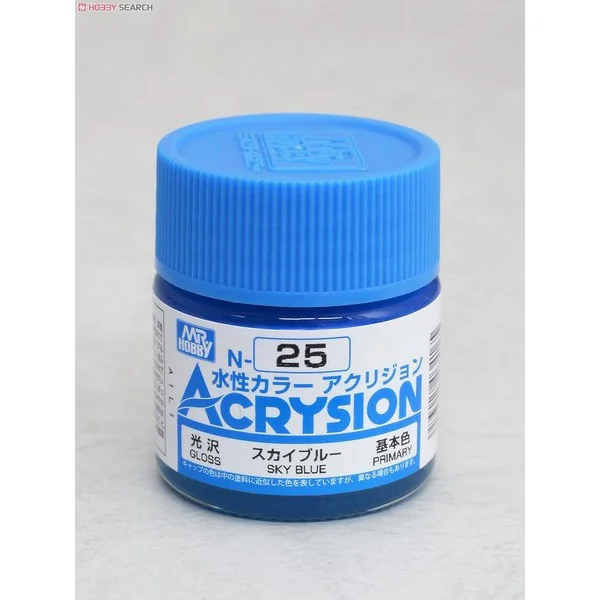 Mr.Hobby MR.ACRYSION COLOR N-25 SKY BLUE 4973028034165 (สี) Mr.Hobby MR.ACRYSION COLOR N-25 SKY BLUE 4973028034165 (สี)