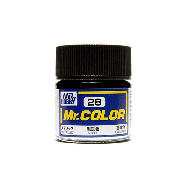 Mr.Hobby Mr.Color C28 Steel Metallic Gloss (10ml) 4973028535860 (สี)