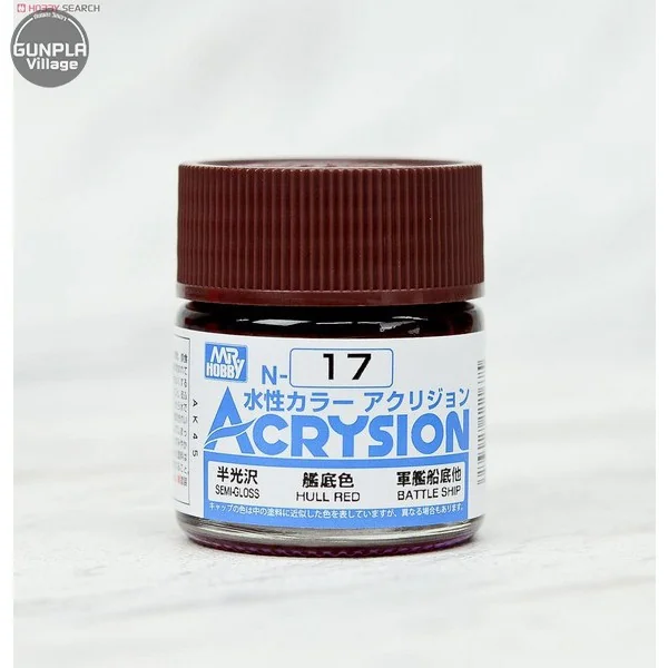 Mr.Hobby MR.ACRYSION COLOR N-17 HULL RED 4973028111675 (สี) Mr.Hobby MR.ACRYSION COLOR N-17 HULL RED 4973028111675 (สี)