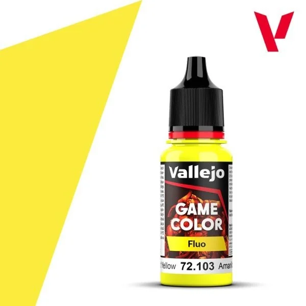Vallejo Game Color Fluo 72.103 Fluorescent Yellow 18 ml 8429551721035 (สี) Vallejo Game Color Fluo 72.103 Fluorescent Yellow 18 ml 8429551721035 (สี)