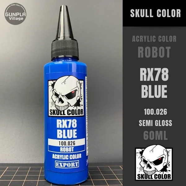 Skull Color 100.026 RX78 Blue 60 ml (Robot) 8853100903267 (สี) Skull Color 100.026 RX78 Blue 60 ml (Robot) 8853100903267 (สี)