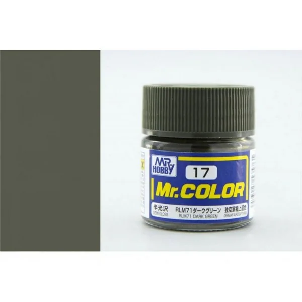 Mr.Hobby Mr.Color C17 RLM71 Dark Green Semi-Gloss (10ml) 4973028535761 (สี) Mr.Hobby Mr.Color C17 RLM71 Dark Green Semi-Gloss (10ml) 4973028535761 (สี)
