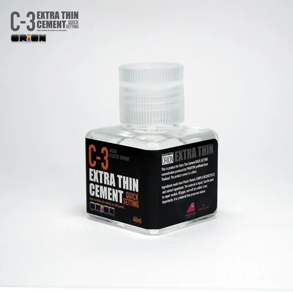 ORION C-3 Extra Thin Cement Quick Setting 40 ml 8853100904301 (Tool) ORION C-3 Extra Thin Cement Quick Setting 40 ml 8853100904301 (Tool)