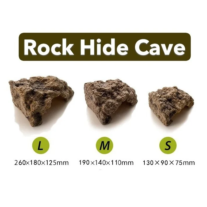 Barbarous Growth Rock Hide Cave ถ้ำหินเสมือนจริงสำหรับสัตว์เลื้อยคลาน งู ตุ๊กแก มี 3 ขนาด Barbarous Growth Rock Hide Cave ถ้ำหินเสมือนจริงสำหรับสัตว์เลื้อยคลาน งู ตุ๊กแก มี 3 ขนาด