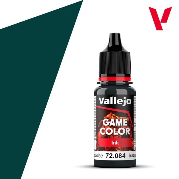 Vallejo Game Color Ink 72.084 Dark Turquoise 18 ml 8429551720847 (สี) Vallejo Game Color Ink 72.084 Dark Turquoise 18 ml 8429551720847 (สี)
