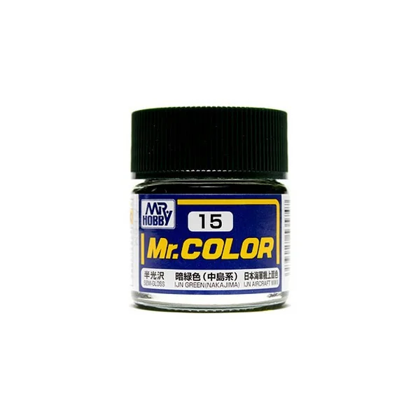 Mr.Hobby Mr.Color C15 IJN Green (Nakajima) Semi-Gloss (10ml) 4973028535747 (สี) Mr.Hobby Mr.Color C15 IJN Green (Nakajima) Semi-Gloss (10ml) 4973028535747 (สี)