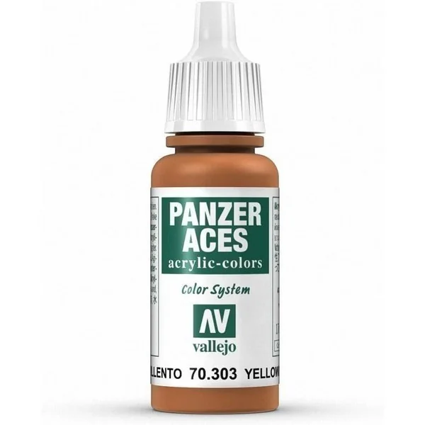 Vallejo Panzer Aces 70.303 Yellowish Rust 17 ml 8429551703031 (สี) Vallejo Panzer Aces 70.303 Yellowish Rust 17 ml 8429551703031 (สี)