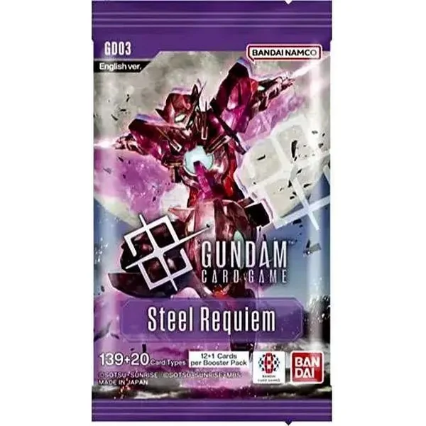 Bandai Gundam Card Game Booster Box GD03 Steel Requiem (English) แบบกล่อง (24 ซอง) 810158837157 (การ์ด) Bandai Gundam Card Game Booster Box GD03 Steel Requiem (English) แบบกล่อง (24 ซอง) 810158837157 (การ์ด)